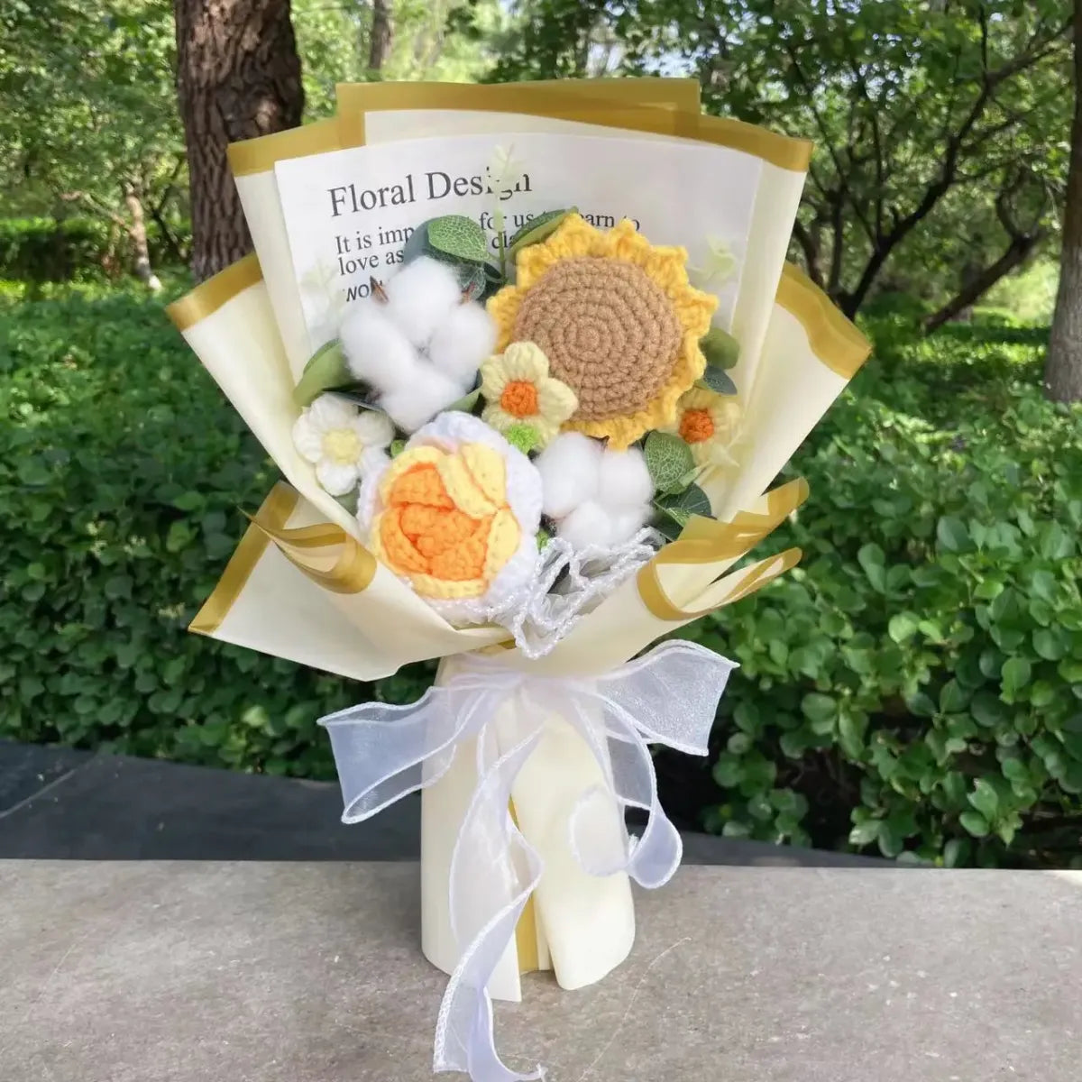 Handmade Crochet Flower Bouquet – Gift for Weddings & Graduations - Plushies - Plushie - 8