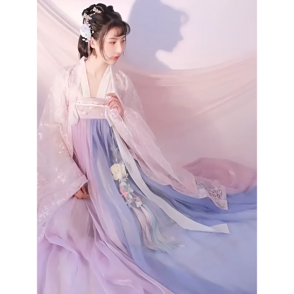 Hanfu Skirt Set - Complete with Embroidery Details - Bottoms - 1