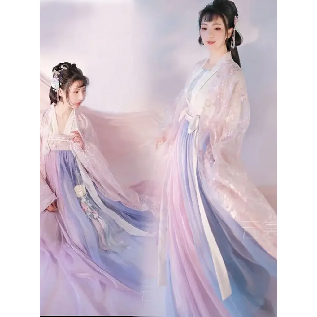 Hanfu Skirt Set - Complete with Embroidery Details - Bottoms - 6