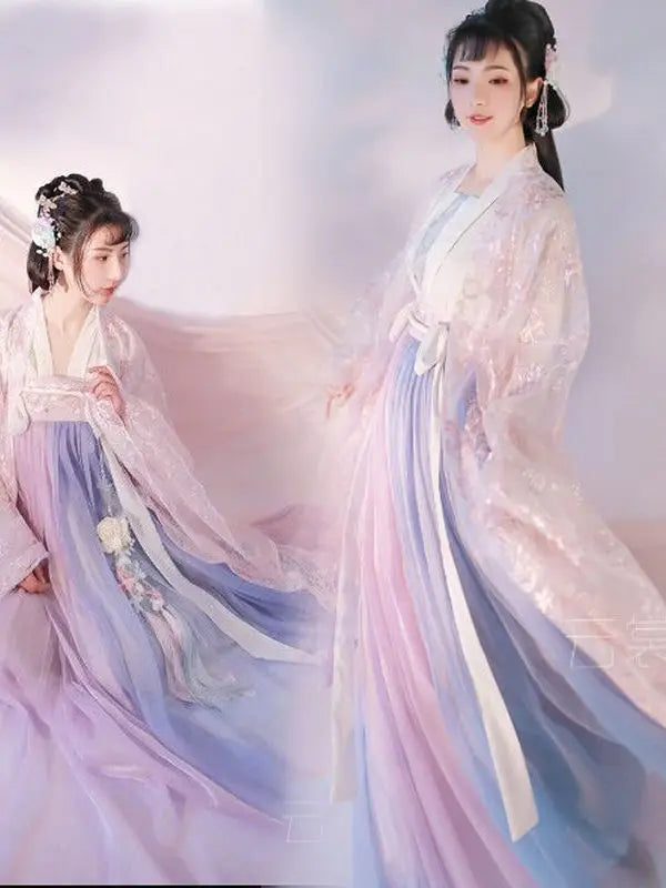 Hanfu Skirt Set - Complete with Embroidery Details - Bottoms - Clothing - 6 - 2024