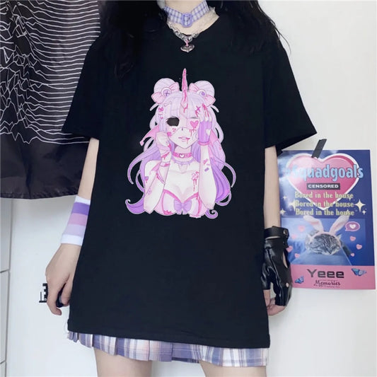 Sexy Harajuku Anime Girl Shirt - T-Shirts - 1