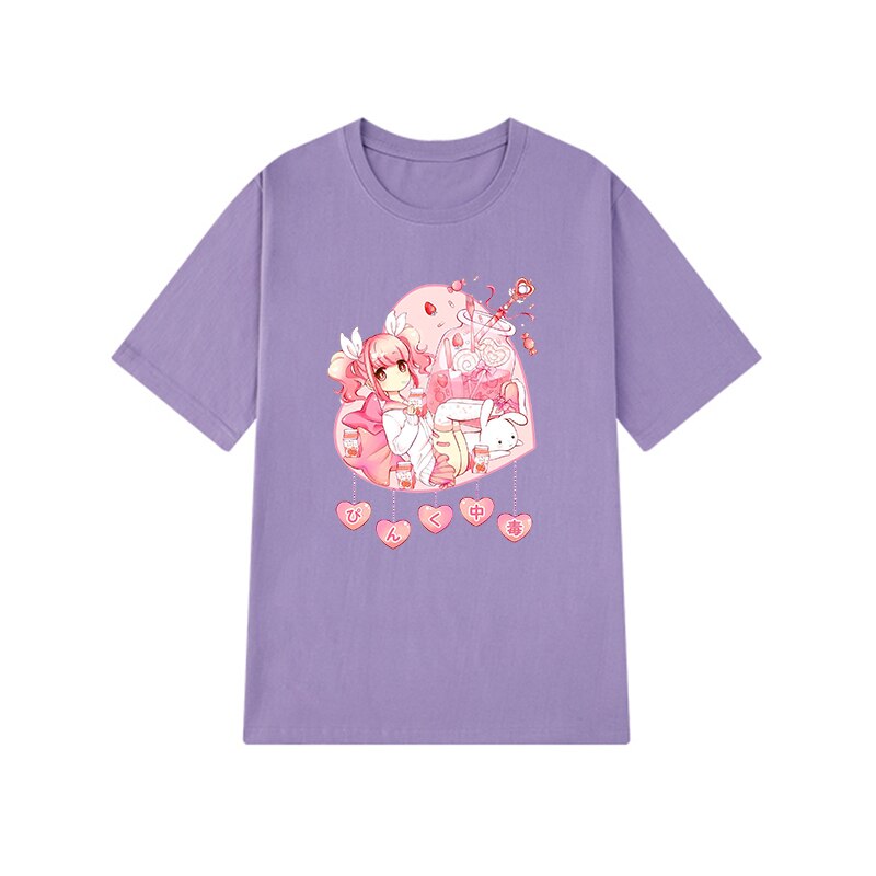 Sexy Harajuku Anime Girl Shirt - Violet / XL - T-Shirts - Shirts & Tops - 11 - 2024