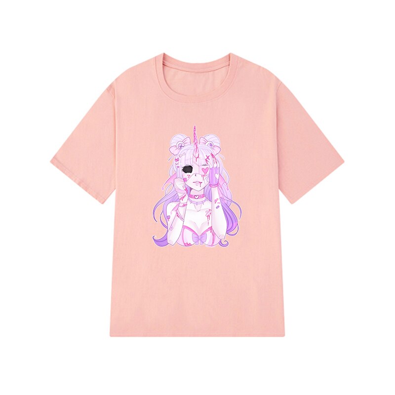 Sexy Harajuku Anime Girl Shirt - Lemonade / XL - T-Shirts - Shirts & Tops - 13 - 2024