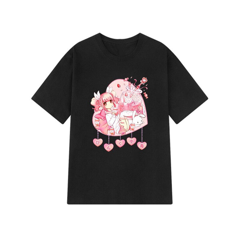 Sexy Harajuku Anime Girl Shirt - Charcoal / XL - T-Shirts - Shirts & Tops - 15 - 2024