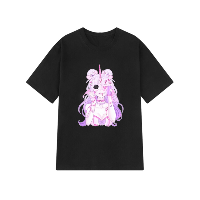 Sexy Harajuku Anime Girl Shirt - Shadow / XL - T-Shirts - Shirts & Tops - 16 - 2024