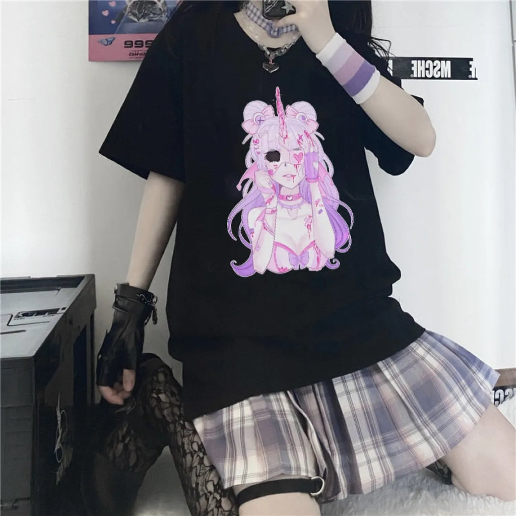 Sexy Harajuku Anime Girl Shirt - T-Shirts - 2