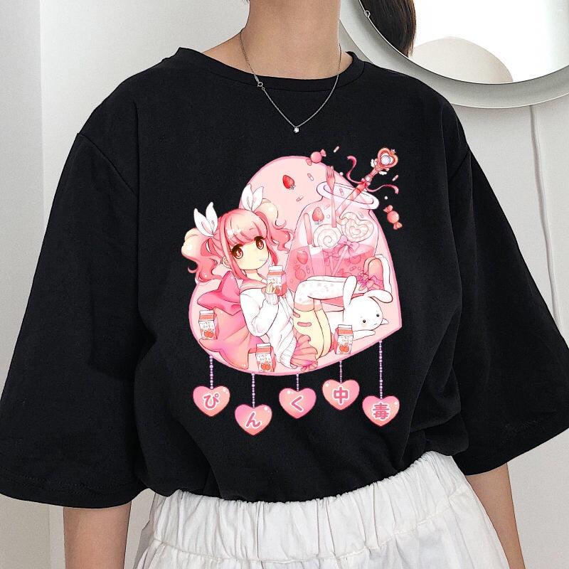 Sexy Harajuku Anime Girl Shirt - T-Shirts - Shirts & Tops - 5 - 2024