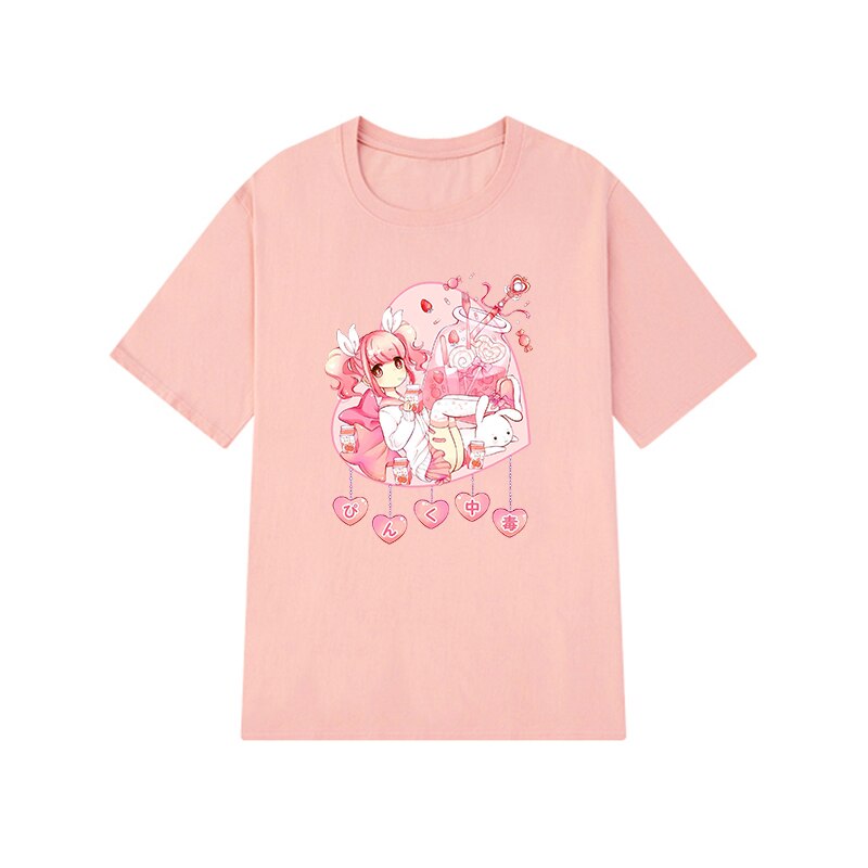 Sexy Harajuku Anime Girl Shirt - Pink / XL - T-Shirts - Shirts & Tops - 9 - 2024