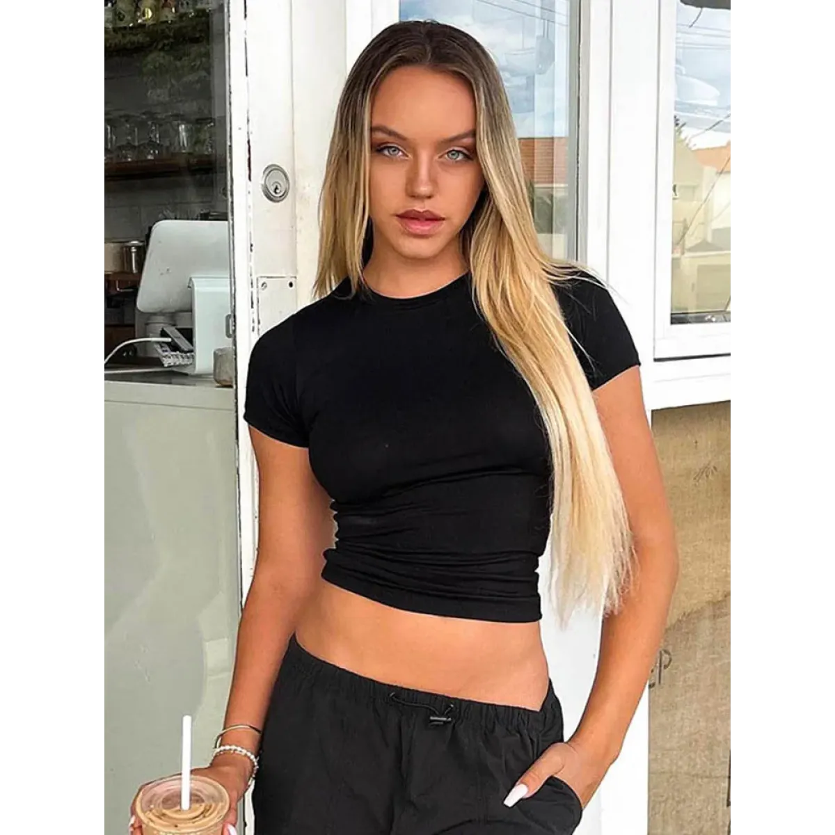 Harajuku Basic Crop T-Shirt - T-Shirts - Crop Tops - 2