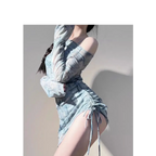 Mesh Off Shoulder Set – Harajuku Bikini & Smock Swimsuit - Tops & Tees - Long - Swimwear - 4