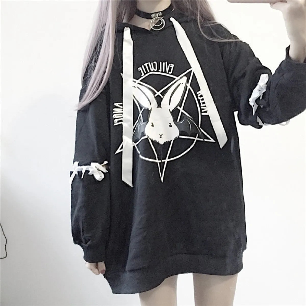 Harajuku Bunny Hoodie - Women’s Clothing & Accessories - 1