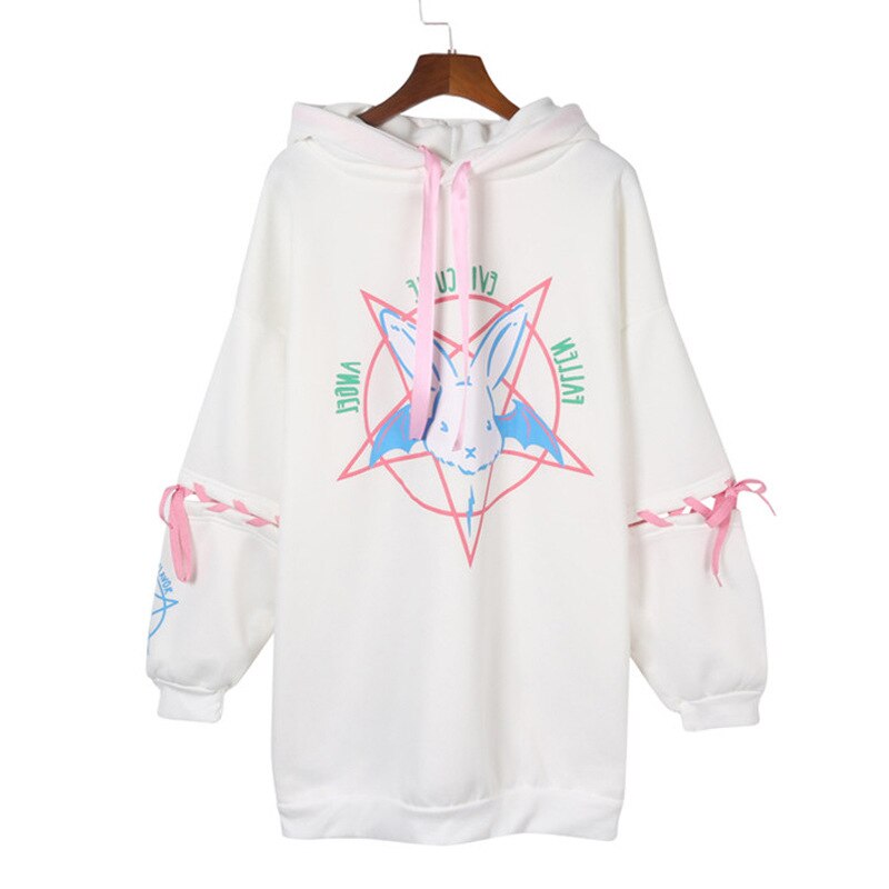 Harajuku Bunny Hoodie - White / XXL - Women’s Clothing & Accessories - Shirts & Tops - 19 - 2024