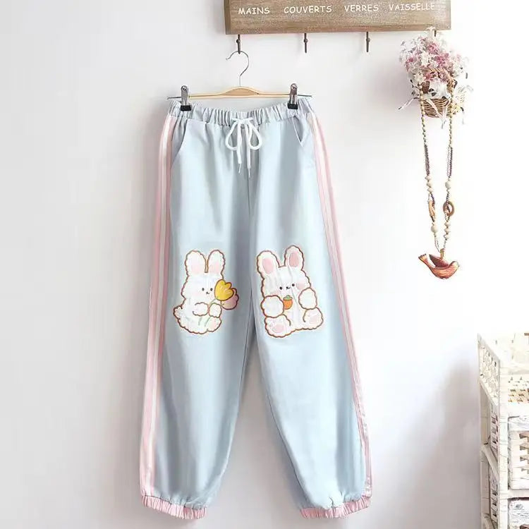 Harajuku Bunny Joggers - Blue / One Size - All Products - Pants - 2 - 2024