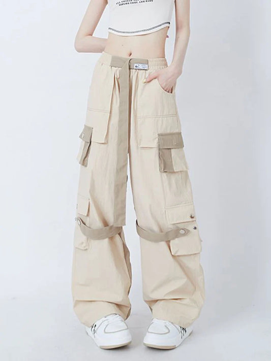 Harajuku Cargo Pants – High Waist Wide Leg Streetwear - Bottoms - Cargo Pants - 2025 - 1 - Worldwide Shipping