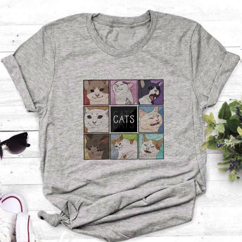 Harajuku Cat Shirt - T-Shirts - Shirts & Tops - 6 - 2024