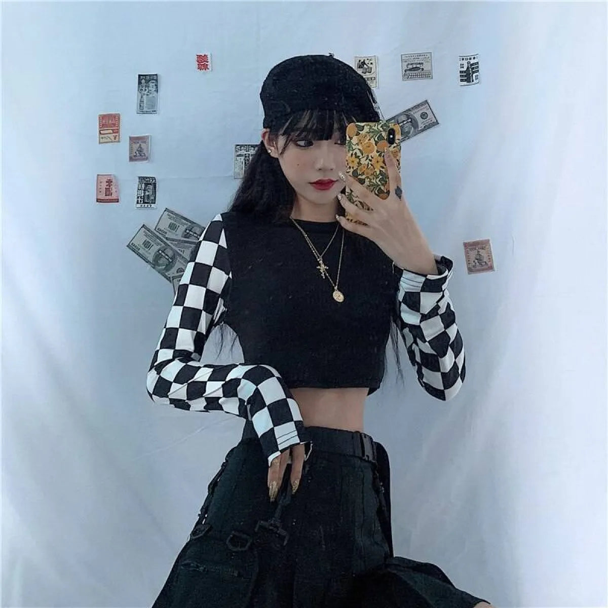 Harajuku Checkered Shirt - T-Shirts - 18