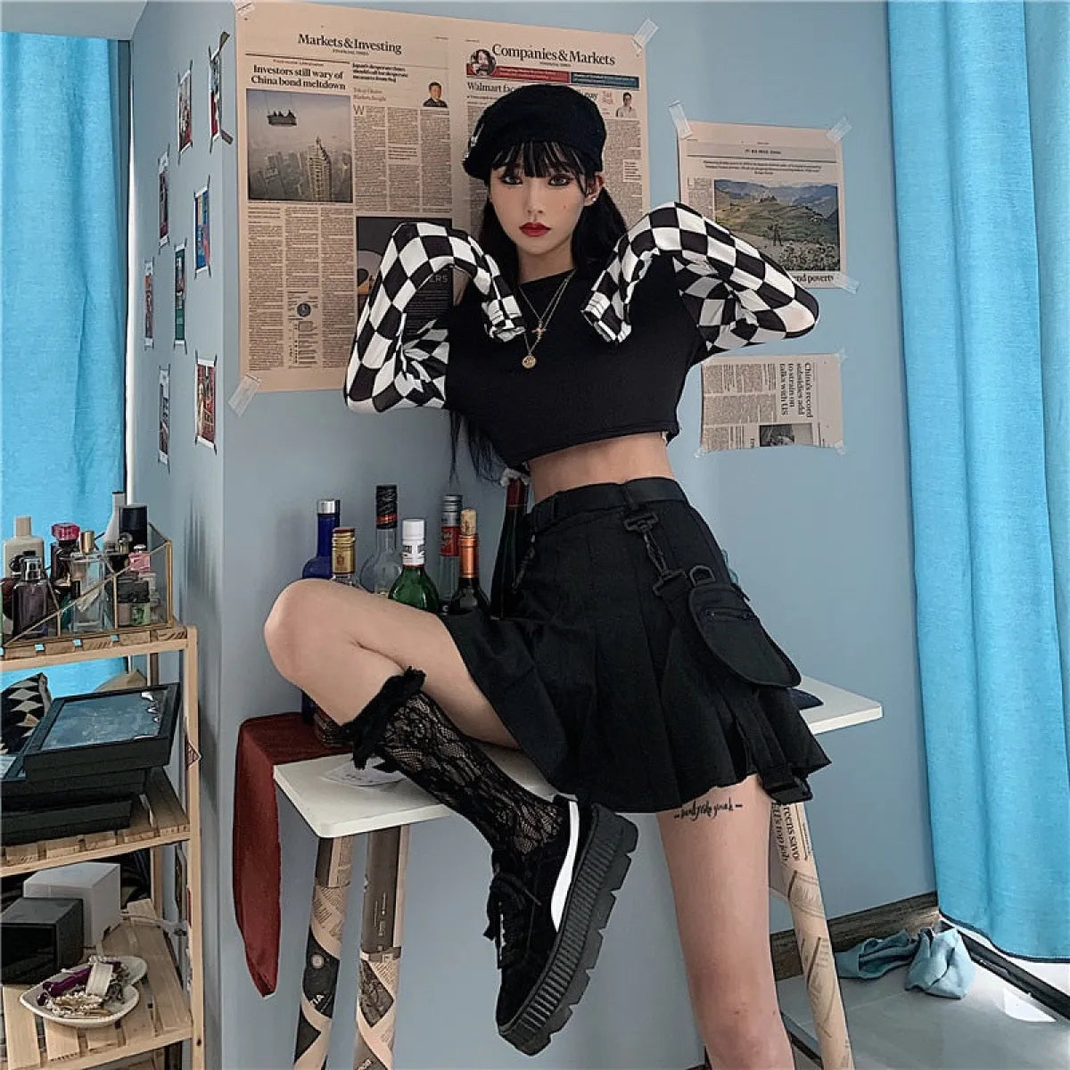 Harajuku Checkered Shirt - T-Shirts - 3