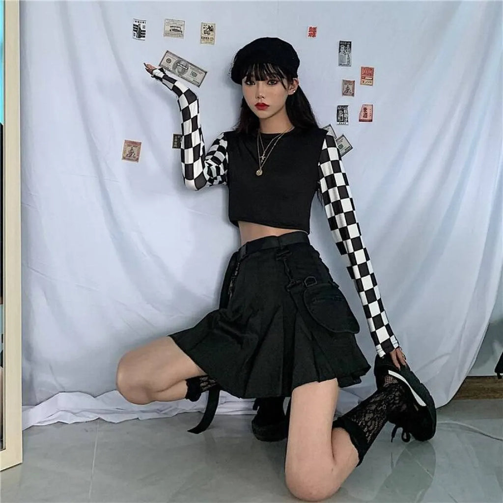 Harajuku Checkered Shirt - T-Shirts - 9