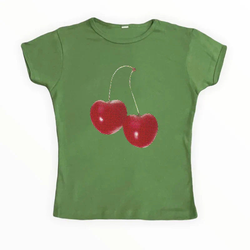 Harajuku Cherry Graphic Print T-Shirt - T-Shirts - Shirts & Tops - 11 - 2024