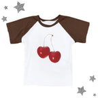 Harajuku Cherry Graphic Print T-Shirt - T-Shirts - 18