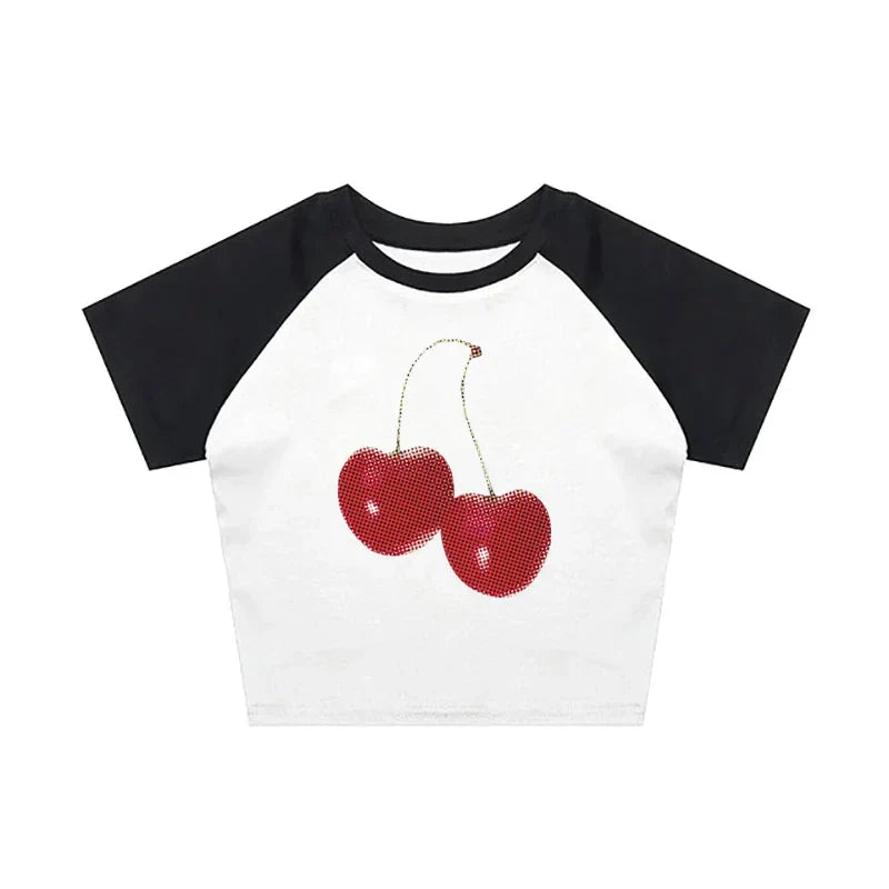 Harajuku Cherry Graphic Print T-Shirt - Pink / M - T-Shirts - Shirts & Tops - 20 - 2024