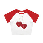 Harajuku Cherry Graphic Print T-Shirt - T-Shirts - 21