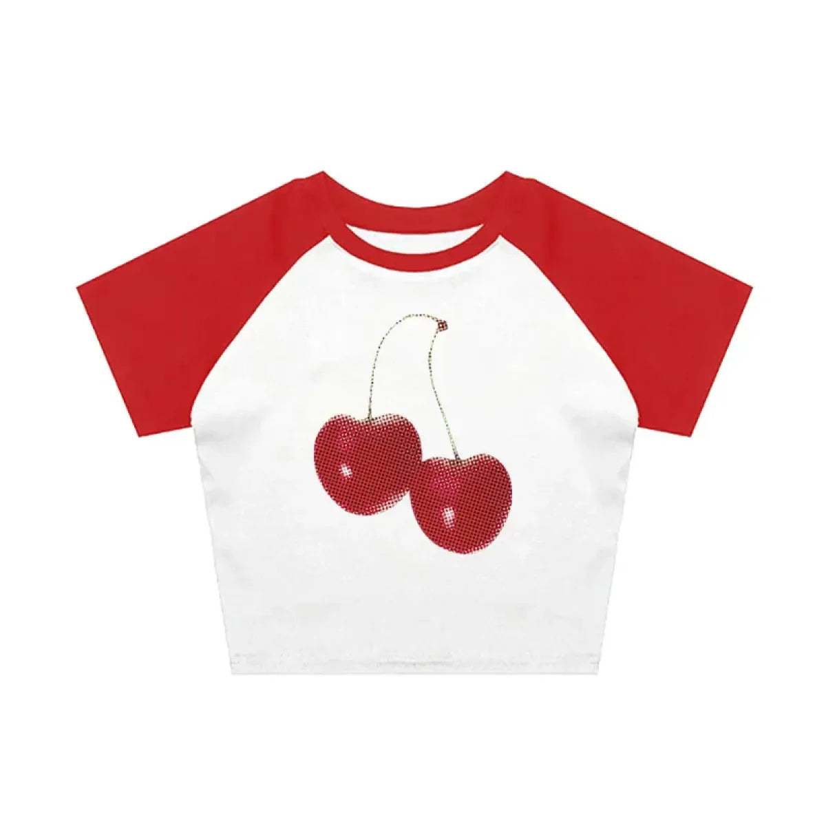 Harajuku Cherry Graphic Print T-Shirt - T-Shirts - 21