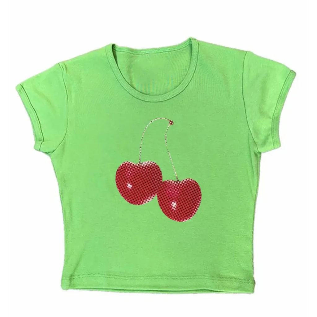 Harajuku Cherry Graphic Print T-Shirt - T-Shirts - 22