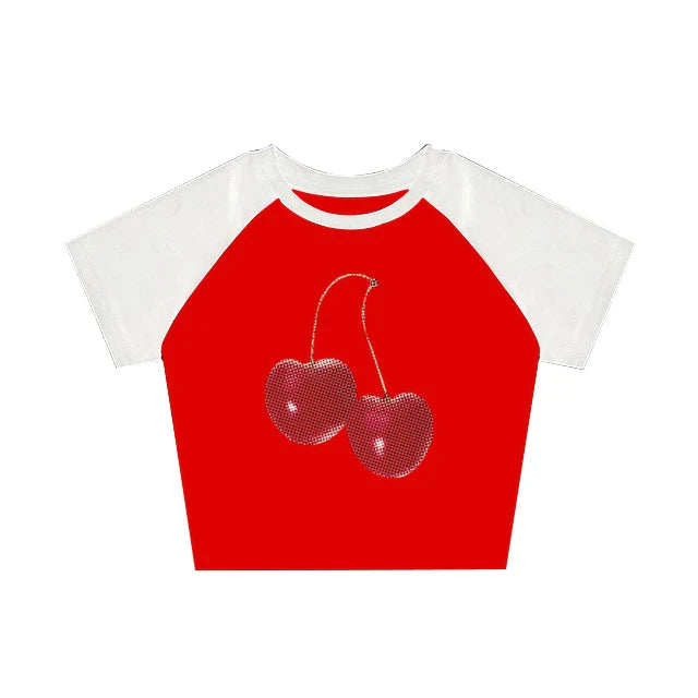 Harajuku Cherry Graphic Print T-Shirt - Red / S - T-Shirts - Shirts & Tops - 23 - 2024