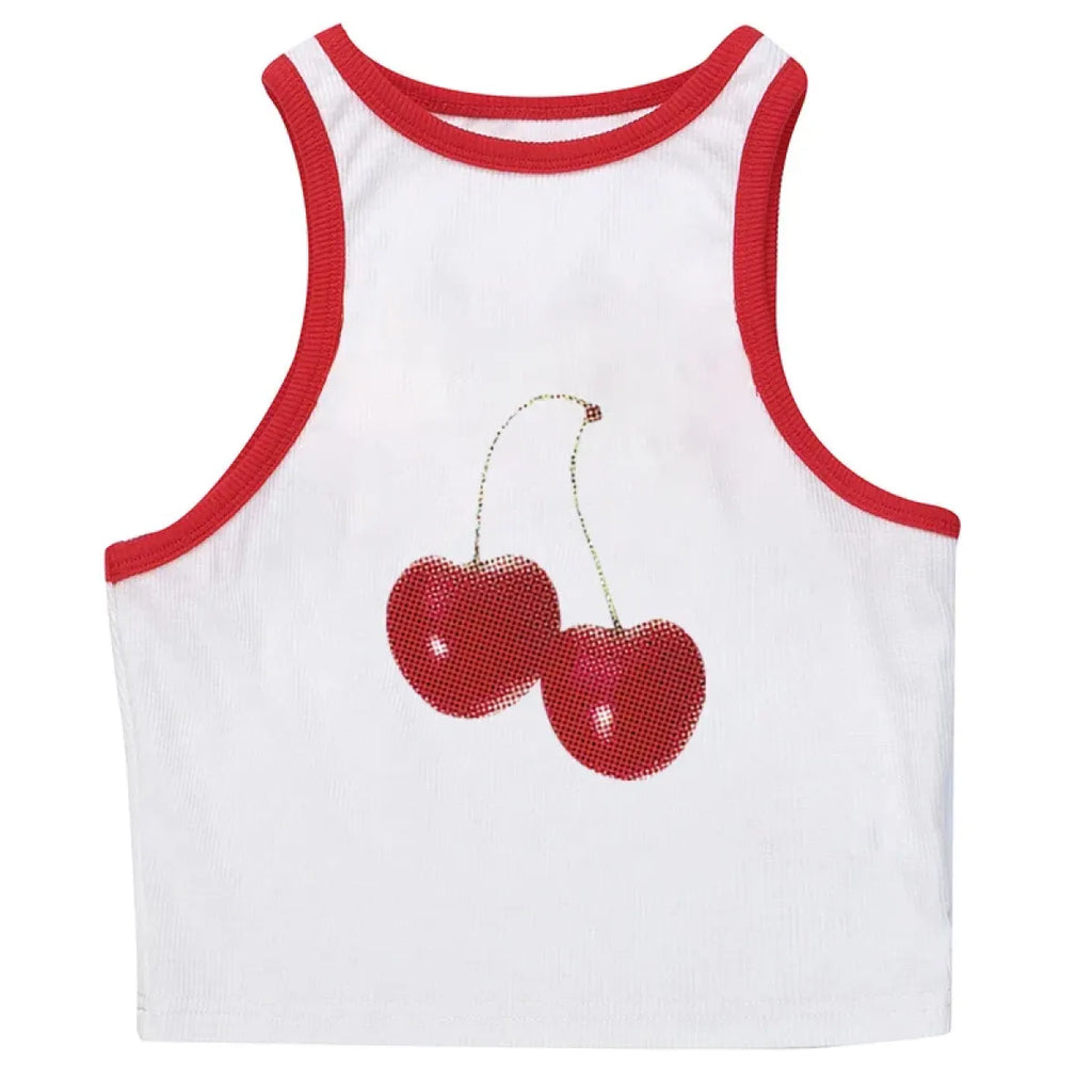 Harajuku Cherry Graphic Print T-Shirt - T-Shirts - 26
