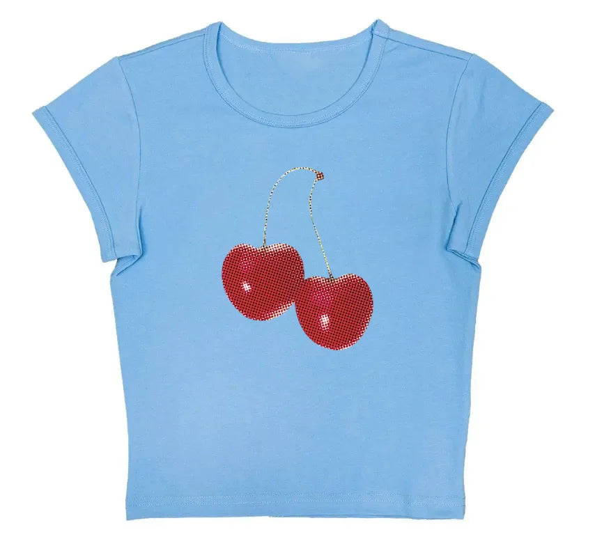 Harajuku Cherry Graphic Print T-Shirt - T-Shirts - Shirts & Tops - 27 - 2024