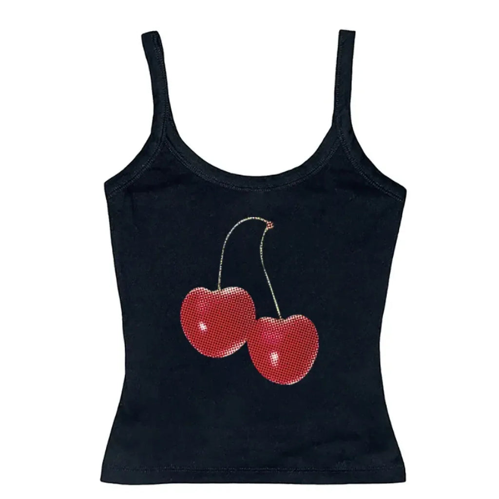 Harajuku Cherry Graphic Print T-Shirt - T-Shirts - 37