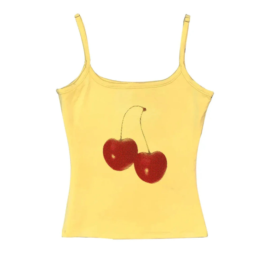 Harajuku Cherry Graphic Print T-Shirt - T-Shirts - 43