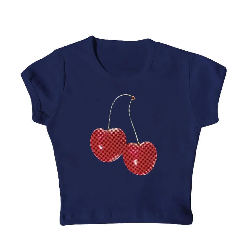 Harajuku Cherry Graphic Print T-Shirt - T-Shirts - 5