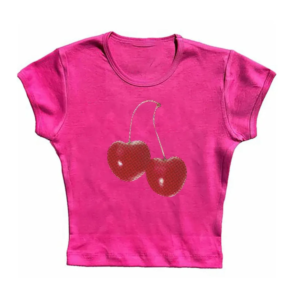Harajuku Cherry Graphic Print T-Shirt - T-Shirts - 6