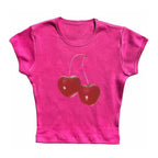 Harajuku Cherry Graphic Print T-Shirt - T-Shirts - 6