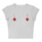 Harajuku Cherry Tee - Sleeveless Streetwear Crop - T-Shirts - 10