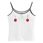 Harajuku Cherry Tee - Sleeveless Streetwear Crop - T-Shirts - 12