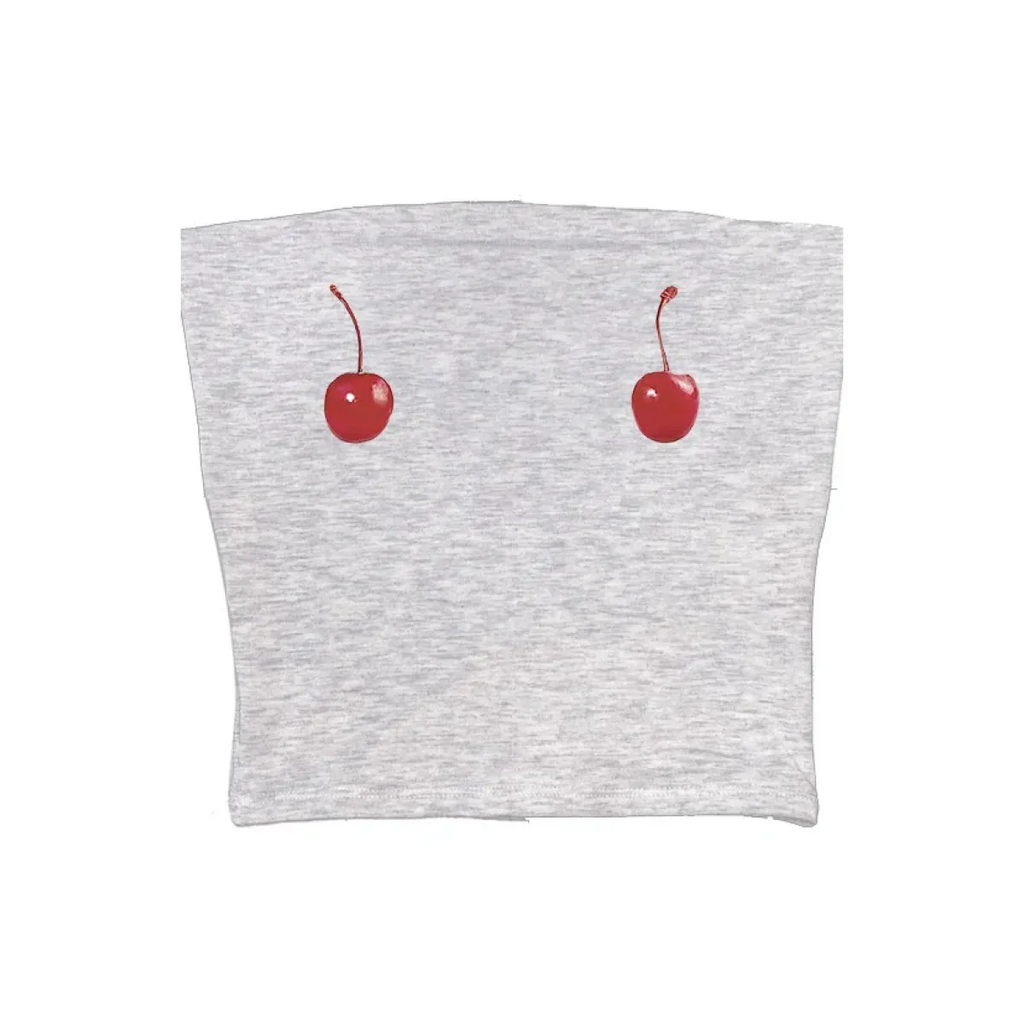 Harajuku Cherry Tee - Sleeveless Streetwear Crop - T-Shirts - 21
