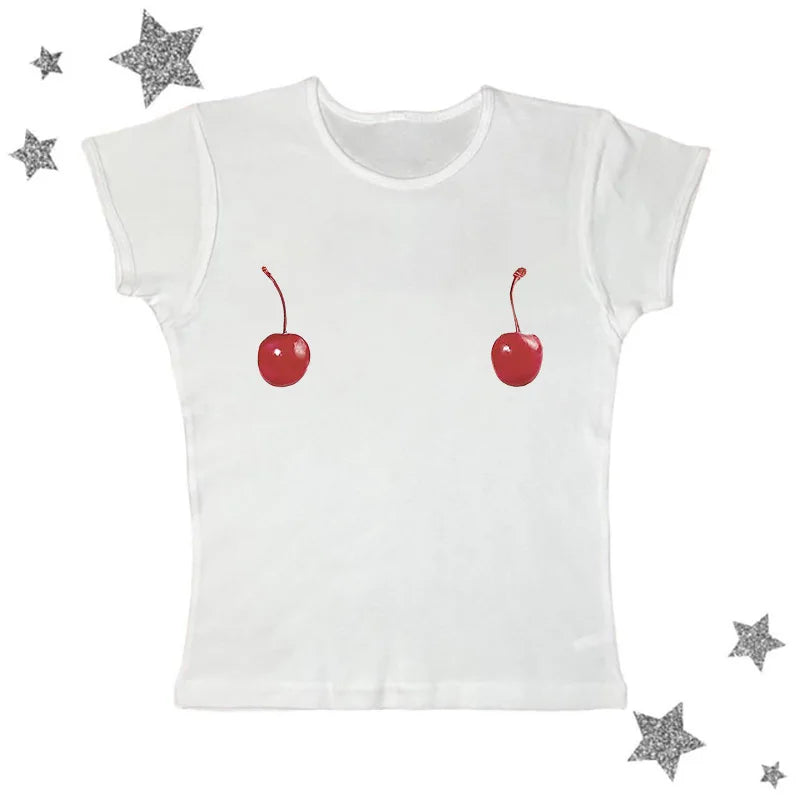 Harajuku Cherry Tee - Sleeveless Streetwear Crop - T-Shirts - Shirts & Tops - 9 - 2024