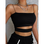 Harajuku Cut Out Crop Top - T-Shirts - Crop Tops - 2