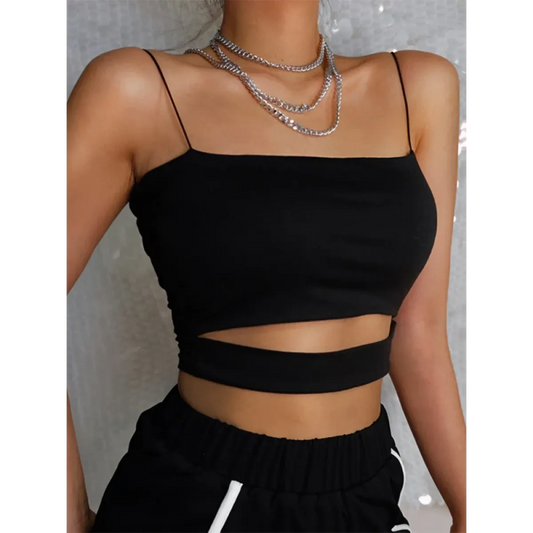 Harajuku Cut Out Crop Top - T-Shirts - Crop Tops - 2