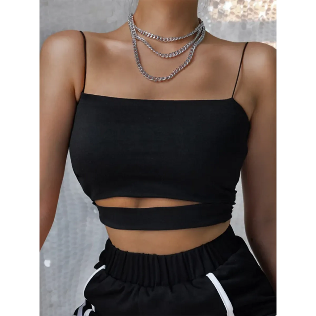 Harajuku Cut Out Crop Top - T-Shirts - Crop Tops - 3