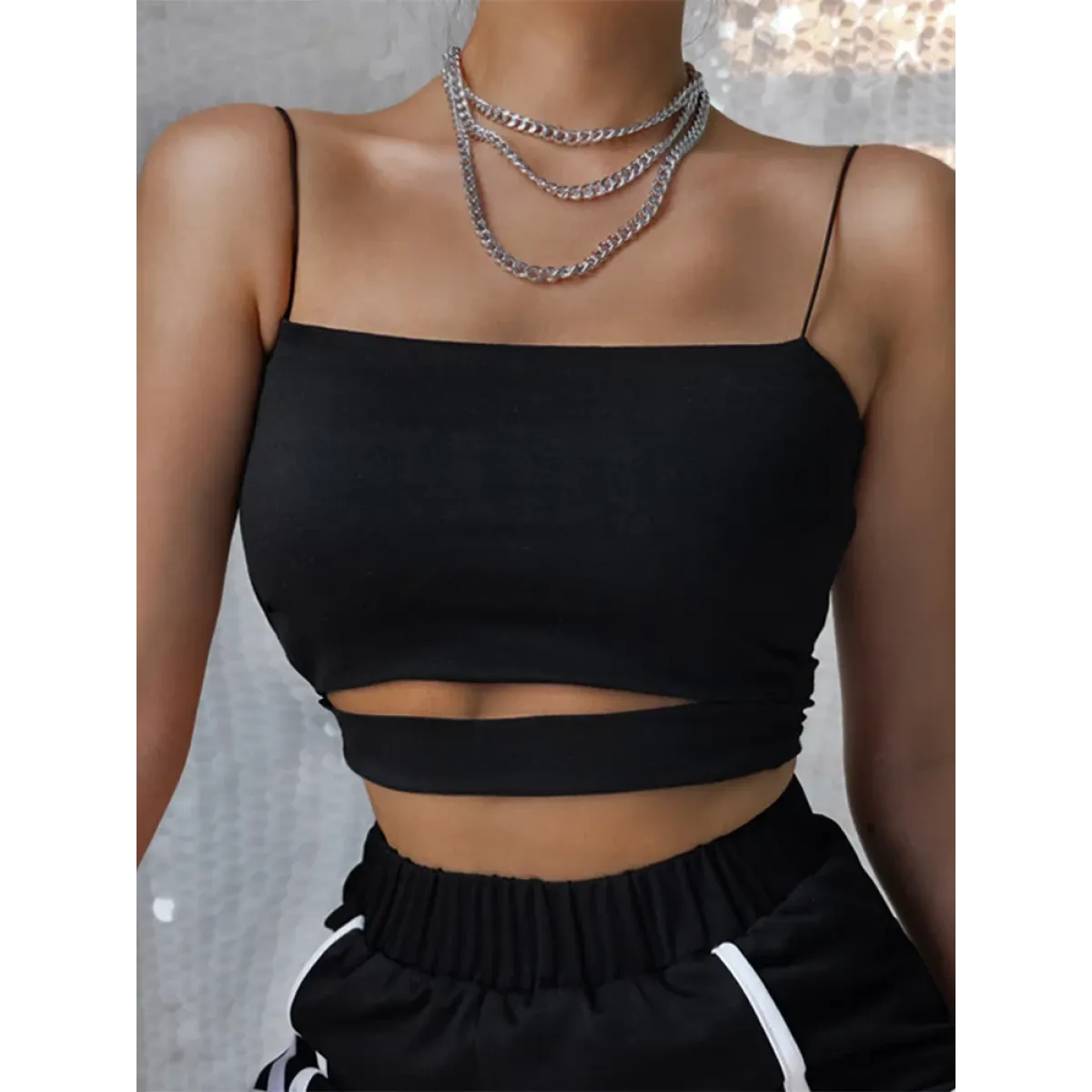 Harajuku Cut Out Crop Top - T-Shirts - Crop Tops - 3