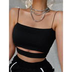 Harajuku Cut Out Crop Top - T-Shirts - Crop Tops - 4