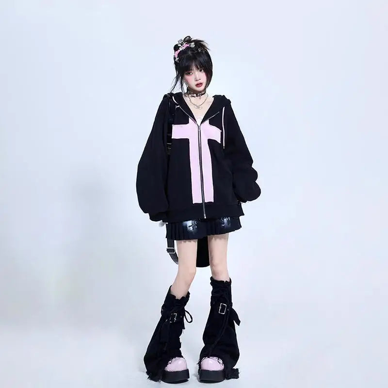 Harajuku Cute Rabbit Ears Hoodie - Oversized Y2K Sweatshirt - T-Shirts - Coats & Jackets - 4 - 2024