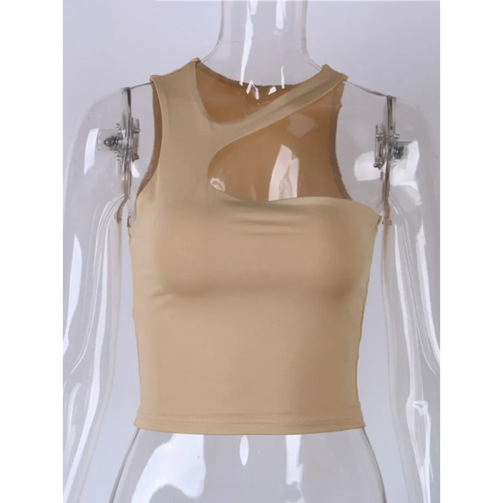 Harajuku Cutout One Shoulder Crop Top - Women’s Clothing & Accessories - Crop Tops - 5