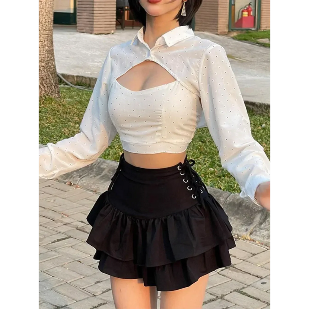 Harajuku E-girl High Waist Mini Skirt - Bottoms - 1