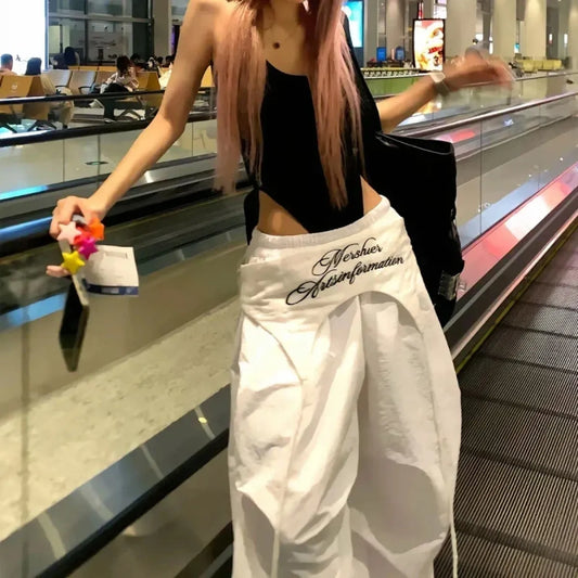 Harajuku Embroidered Cargo Pants - Bottoms - Women’s Pants - 2