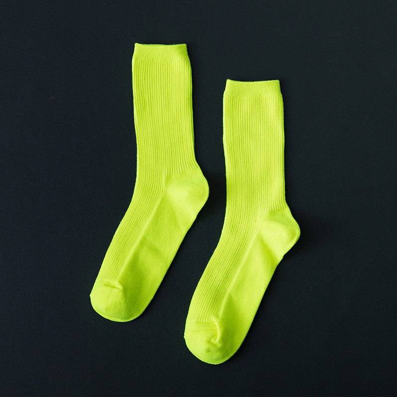 Harajuku Fluorescent Socks - Yellow / One Size - Women’s Clothing & Accessories - Shirts & Tops - 14 - 2024